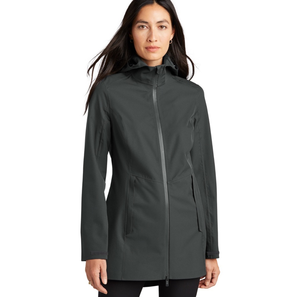 Waterproof jacket with taped seems, hood, vents in back, NWOT size M